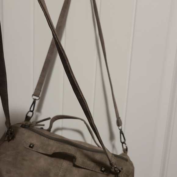 Studded handbag purse gray brown Emery Rose - Picture 9 of 11